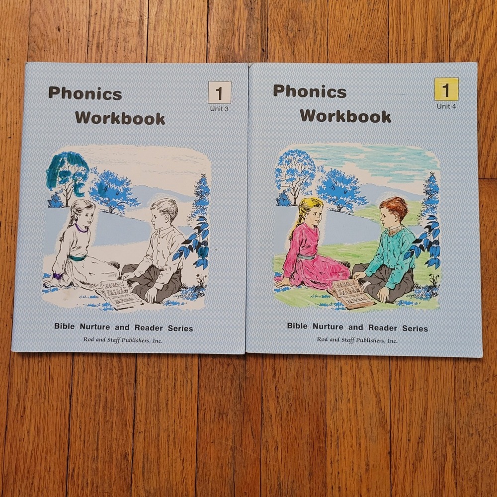 Rod Staff Grade 1 Phonics Workbook Blue Unit 3 4 Bible Nurture Series Homeschool